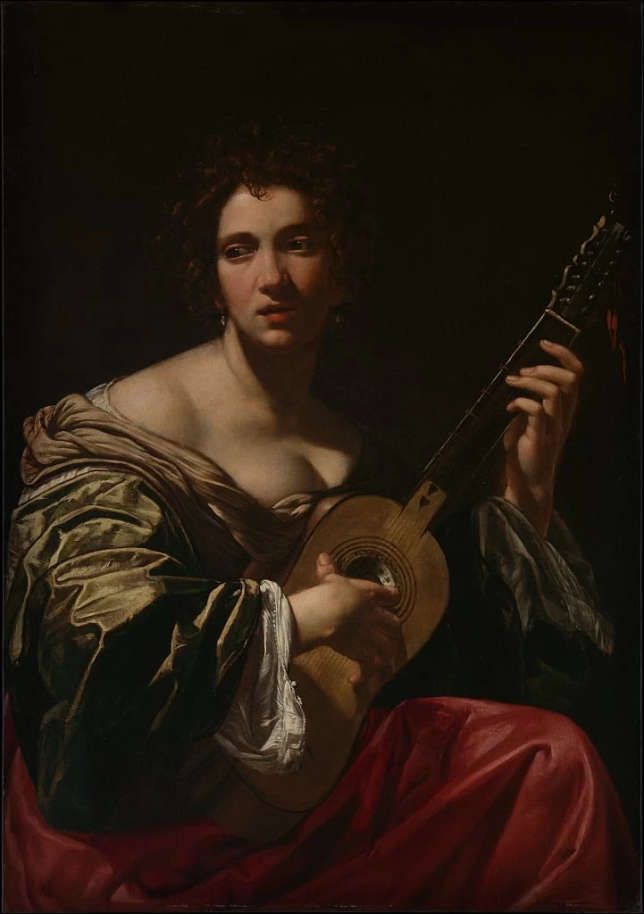 Donna che suona una chitarra, ca. 1618 - Lublin Museum